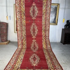 Antique Turkish Angora Oushak Rug